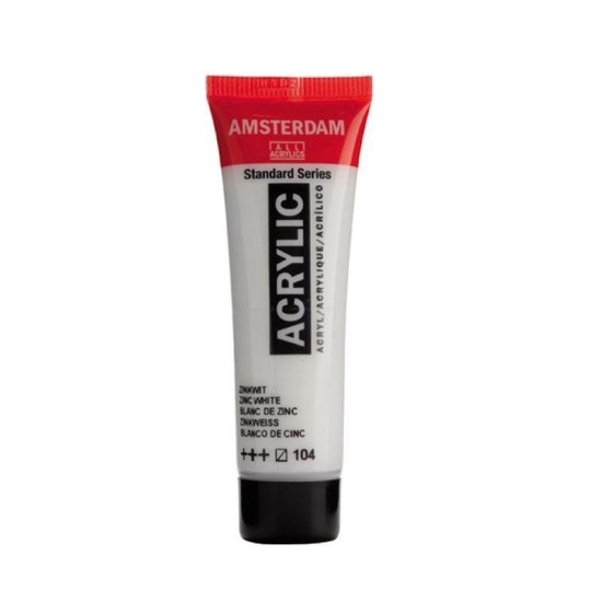 Talens amsterdam ακρυλικό χρώμα 104 zinc white120ml Talens amsterdam ακρυλικό χρώμα 104 zinc white120ml