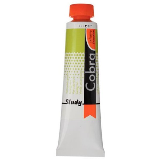 Talens Cobra Study water mixable oil 617 ylwish green 40ml. Talens Cobra Study water mixable oil 617 ylwish green 40ml.