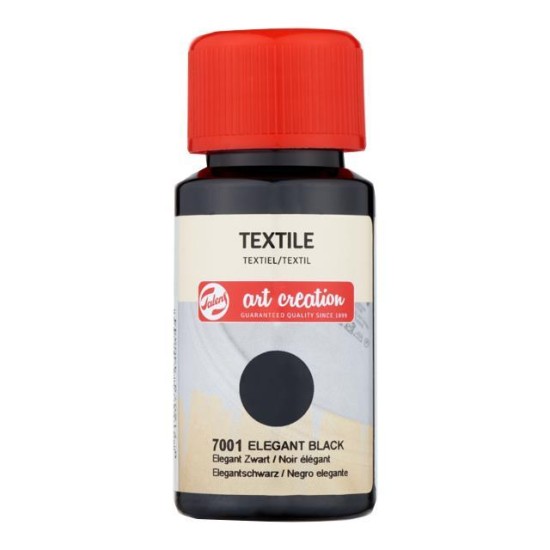 Talens χρώμα textile 7001 elegant black 50ml
