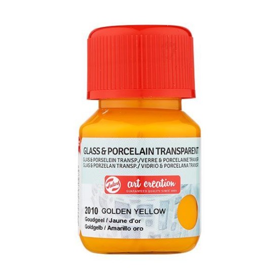 Talens χρώμα glass/porcelain transparent 2010 golden yellow 30ml Talens χρώμα glass/porcelain transparent 2010 golden yellow 30ml