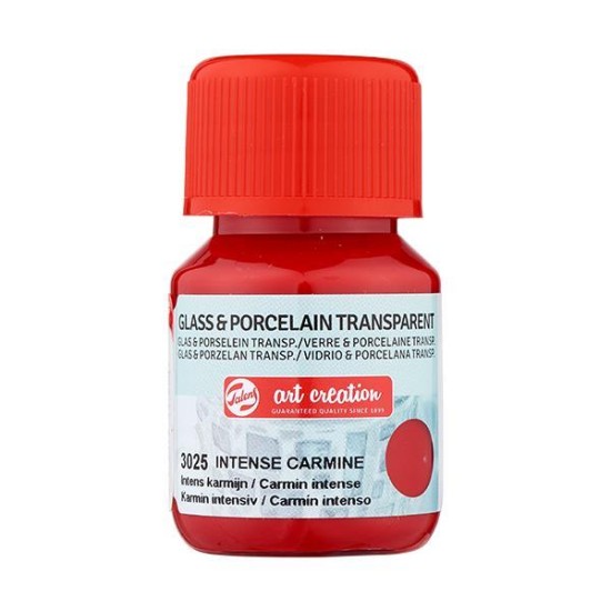 Talens χρώμα glass/porcelain transparent 3025 interference carmine 30ml Talens χρώμα glass/porcelain transparent 3025 interference carmine 30ml
