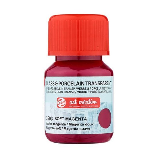 Talens χρώμα glass/porcelain transparent 3503 soft magenta 30ml Talens χρώμα glass/porcelain transparent 3503 soft magenta 30ml