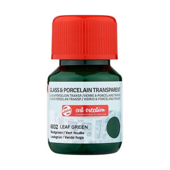 Talens χρώμα glass/porcelain transparent 6032 leaf green 30ml Talens χρώμα glass/porcelain transparent 6032 leaf green 30ml