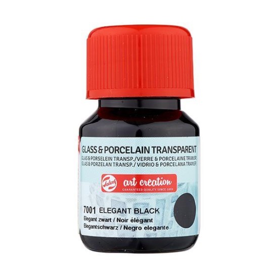 Talens χρώμα glass/porcelain transparent 7001 elegant black 30ml Talens χρώμα glass/porcelain transparent 7001 elegant black 30ml