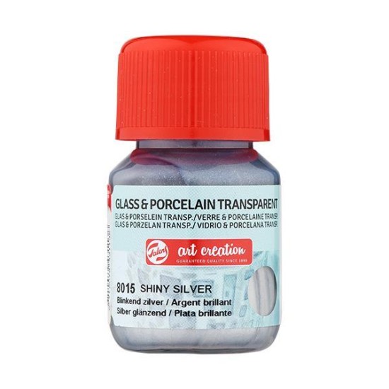 Talens χρώμα glass/porcelain transparent 8015 shiny silver 30ml Talens χρώμα glass/porcelain transparent 8015 shiny silver 30ml