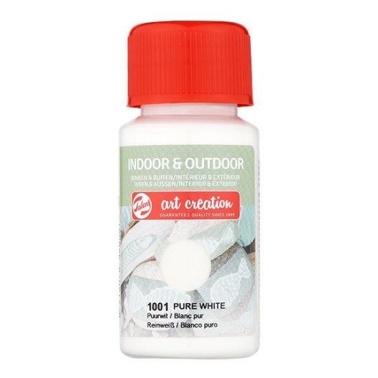 Talens χρώμα indoor/outdoor 1001 pure white 50ml Talens χρώμα indoor/outdoor 1001 pure white 50ml