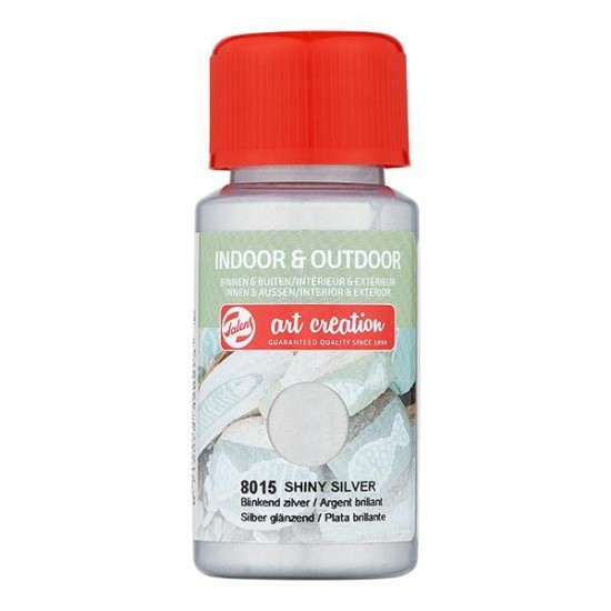 Talens χρώμα indoor/outdoor 8015 shiny silver 50ml Talens χρώμα indoor/outdoor 8015 shiny silver 50ml