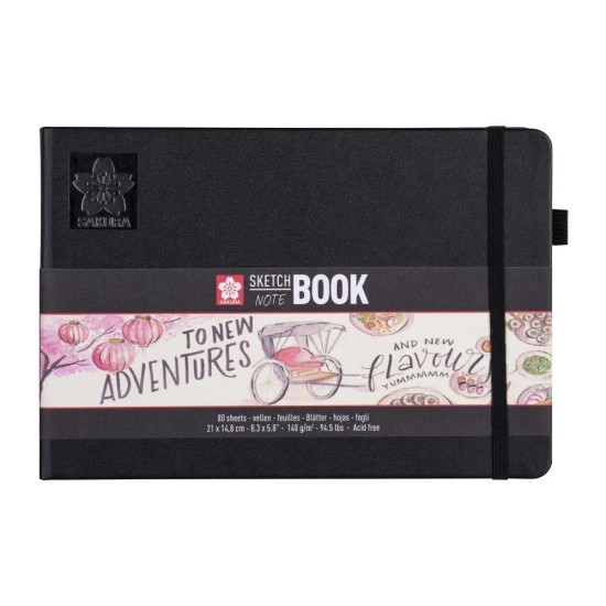 Sakura Sketch/note book μαύρο 80φυλ. 21x14.8εκ. με σαμουά χαρτί Sakura Sketch/note book μαύρο 80φυλ. 21x14.8εκ. με σαμουά χαρτί