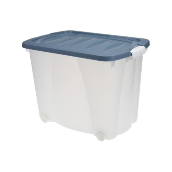 Κουτί αποθήκευσης μπλε με ρόδες 60l Υ45x60x40εκ. Κουτί αποθήκευσης μπλε με ρόδες 60l Υ45x60x40εκ.