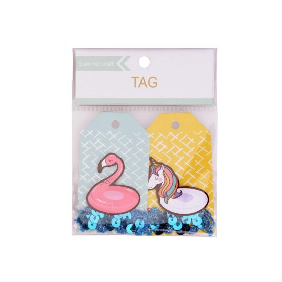 Ετικέτες δώρου unicorn-flamingo 7,4x4,5x0,1εκ. Ετικέτες δώρου unicorn-flamingo 7,4x4,5x0,1εκ.