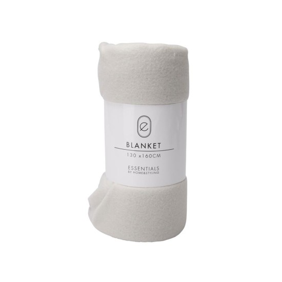 Κουβέρτα Fleece λευκή 130x160εκ. Κουβέρτα Fleece λευκή 130x160εκ.